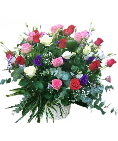 Roses Mix in Basket 5