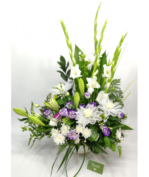 White and Purple Flowers in Arrangement